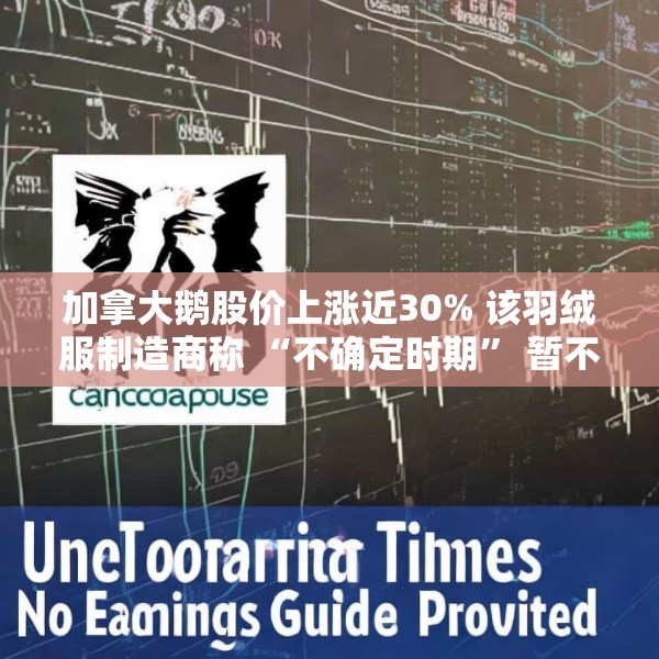 加拿大鹅股价上涨近30% 该羽绒服制造商称 “不确定时期” 暂不提供业绩指引