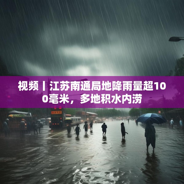 视频丨江苏南通局地降雨量超100毫米，多地积水内涝