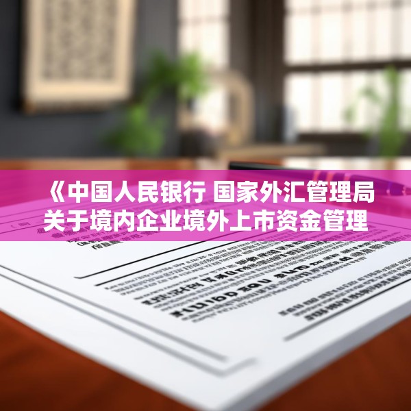 《中国人民银行 国家外汇管理局关于境内企业境外上市资金管理有关问题的通知（征求意见稿）》公开征求意见