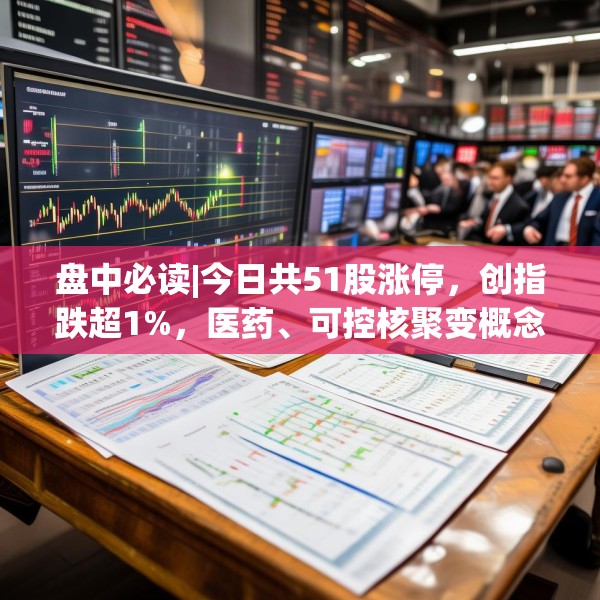 盘中必读|今日共51股涨停，创指跌超1%，医药、可控核聚变概念逆势走高