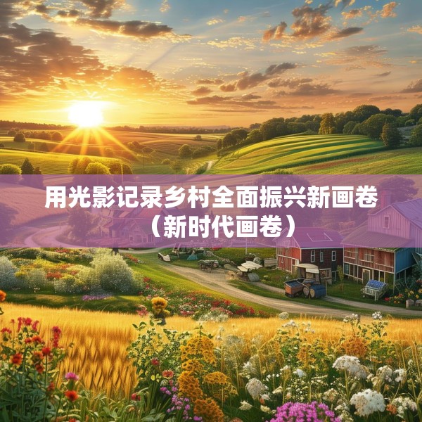 用光影记录乡村全面振兴新画卷（新时代画卷）