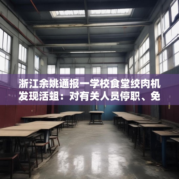 浙江余姚通报一学校食堂绞肉机发现活蛆：对有关人员停职、免职处理
