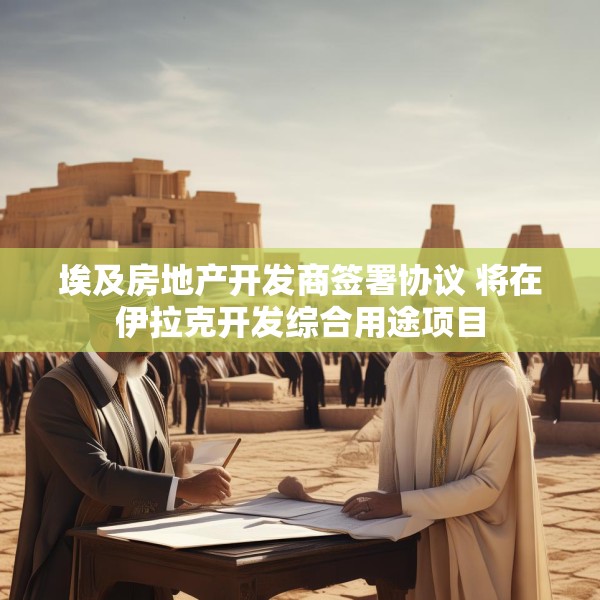 埃及房地产开发商签署协议 将在伊拉克开发综合用途项目