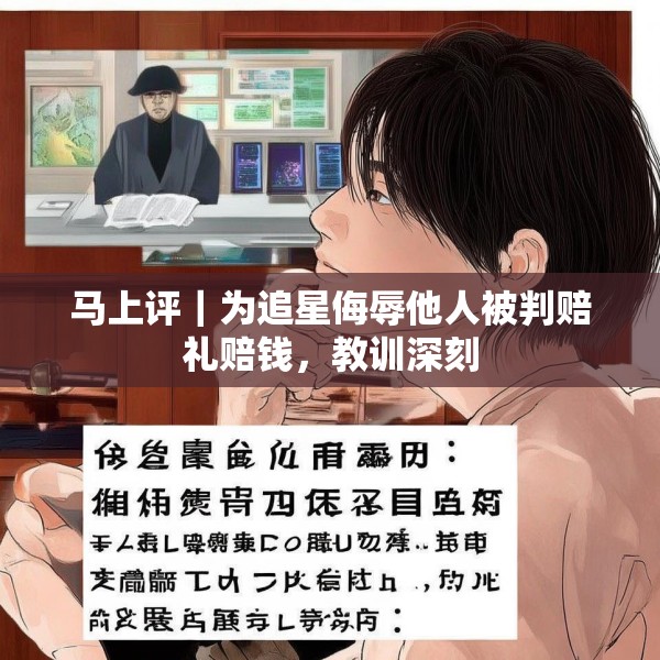 马上评｜为追星侮辱他人被判赔礼赔钱，教训深刻