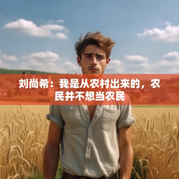 刘尚希：我是从农村出来的，农民并不想当农民