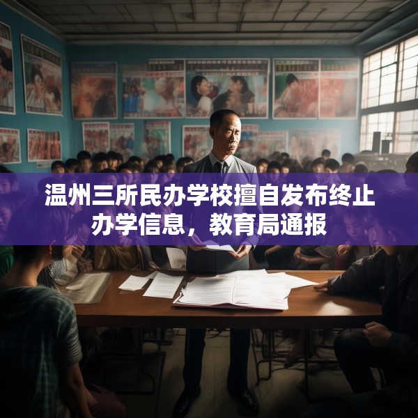 温州三所民办学校擅自发布终止办学信息，教育局通报