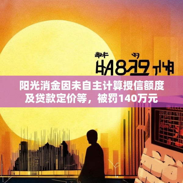 阳光消金因未自主计算授信额度及贷款定价等，被罚140万元