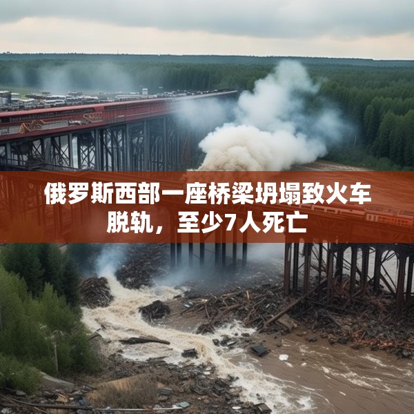 俄罗斯西部一座桥梁坍塌致火车脱轨，至少7人死亡