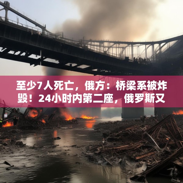 至少7人死亡，俄方：桥梁系被炸毁！24小时内第二座，俄罗斯又一桥梁坍塌