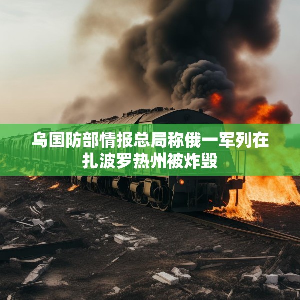 乌国防部情报总局称俄一军列在扎波罗热州被炸毁