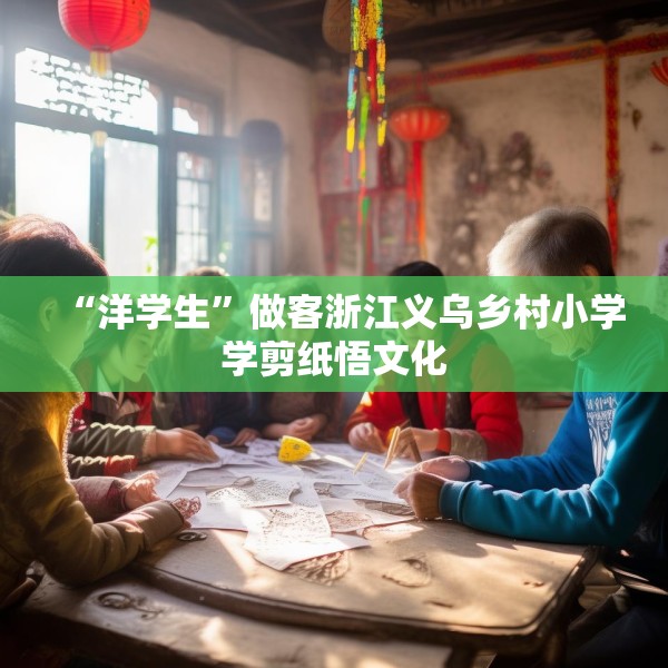 “洋学生”做客浙江义乌乡村小学学剪纸悟文化