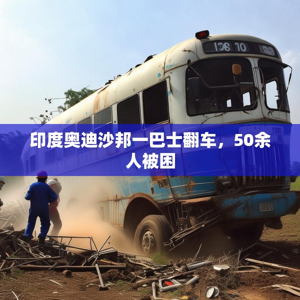 印度奥迪沙邦一巴士翻车，50余人被困