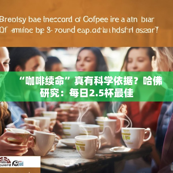 “咖啡续命”真有科学依据？哈佛研究：每日2.5杯最佳