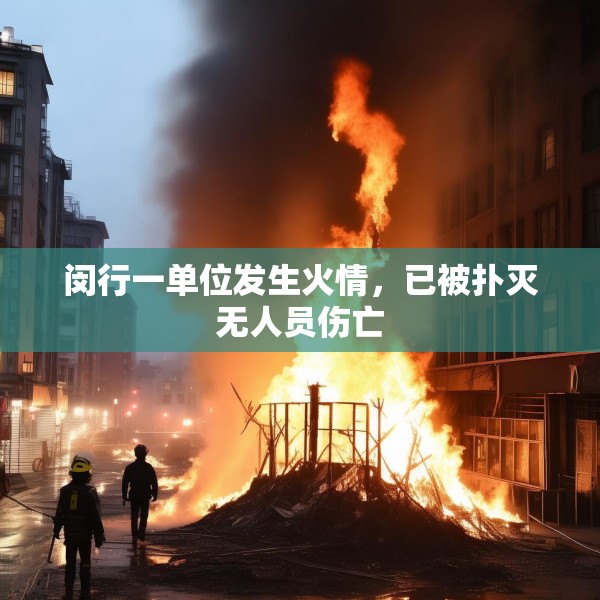 闵行一单位发生火情，已被扑灭无人员伤亡