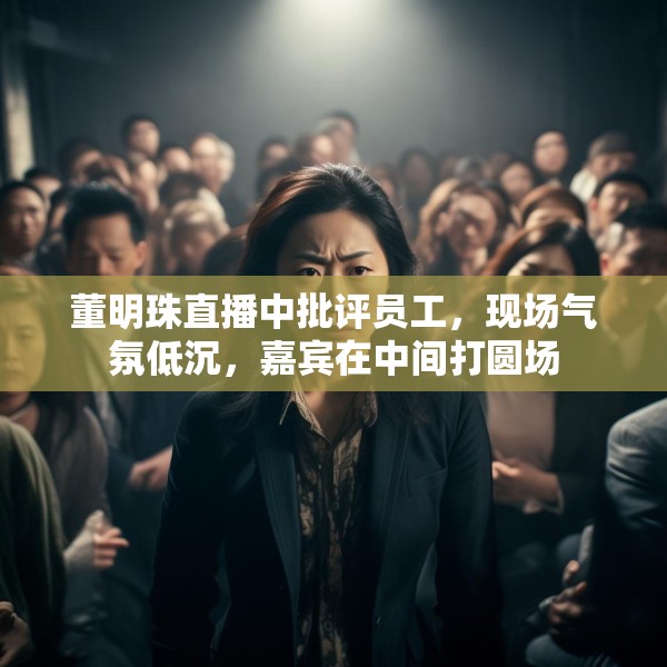 董明珠直播中批评员工，现场气氛低沉，嘉宾在中间打圆场