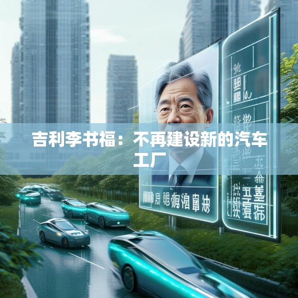 吉利李书福：不再建设新的汽车工厂