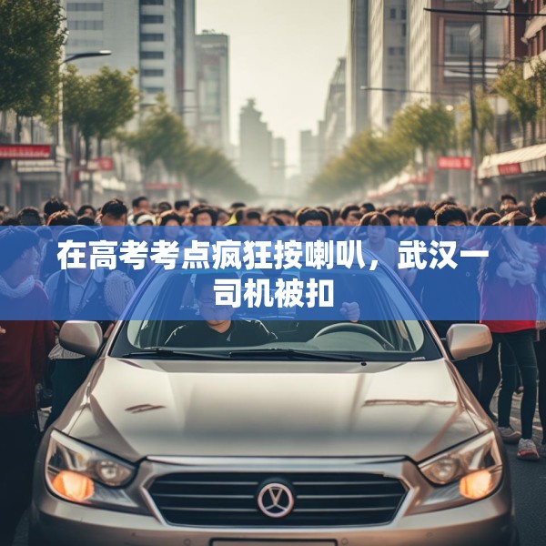 在高考考点疯狂按喇叭，武汉一司机被扣
