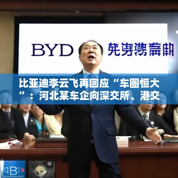 比亚迪李云飞再回应“车圈恒大”：河北某车企向深交所、港交所及监管机构恶意举报比亚迪