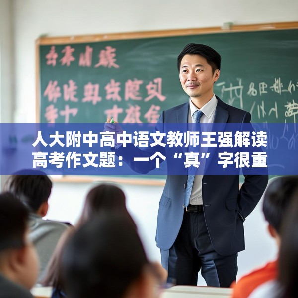 人大附中高中语文教师王强解读高考作文题：一个“真”字很重要