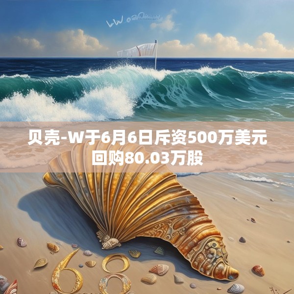 贝壳-W于6月6日斥资500万美元回购80.03万股