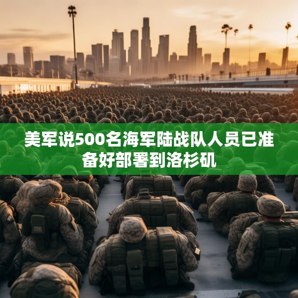 美军说500名海军陆战队人员已准备好部署到洛杉矶