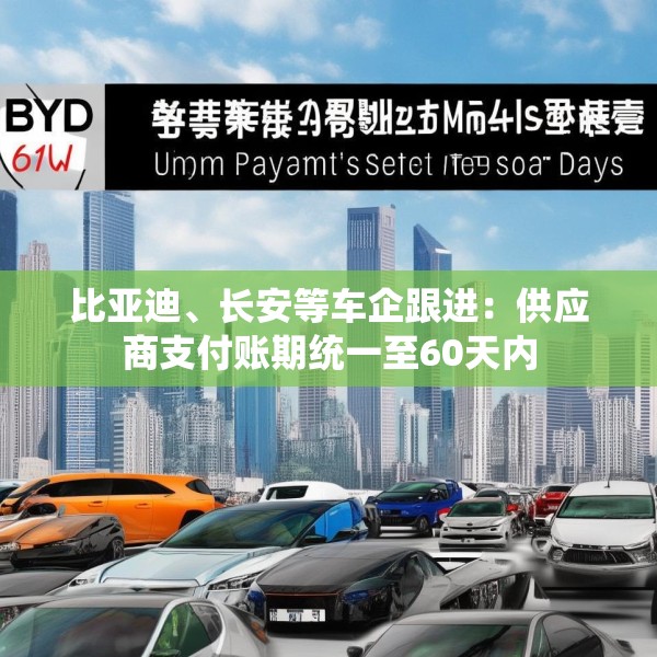 比亚迪、长安等车企跟进：供应商支付账期统一至60天内