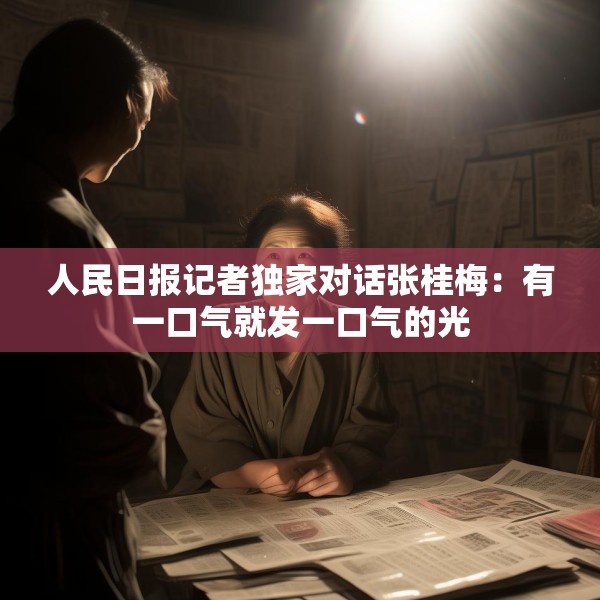 人民日报记者独家对话张桂梅：有一口气就发一口气的光