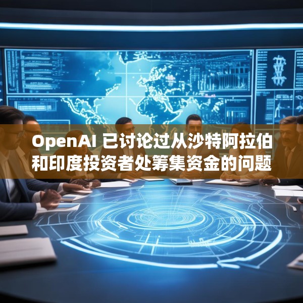 OpenAI 已讨论过从沙特阿拉伯和印度投资者处筹集资金的问题
