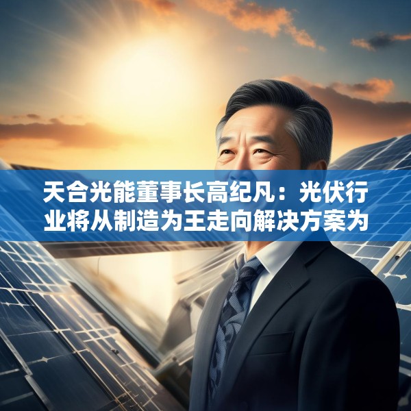 天合光能董事长高纪凡：光伏行业将从制造为王走向解决方案为王