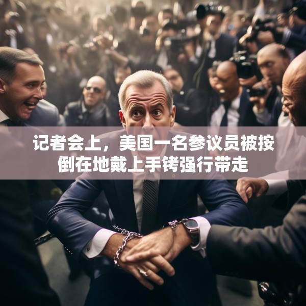 记者会上，美国一名参议员被按倒在地戴上手铐强行带走