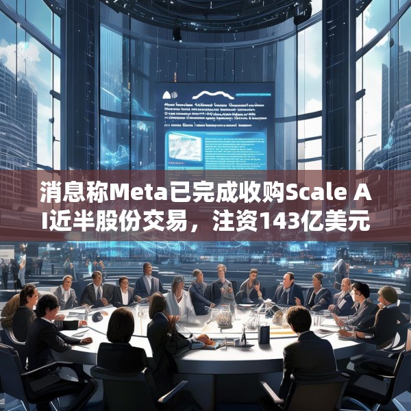 消息称Meta已完成收购Scale AI近半股份交易，注资143亿美元