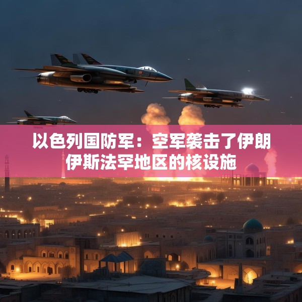 以色列国防军：空军袭击了伊朗伊斯法罕地区的核设施