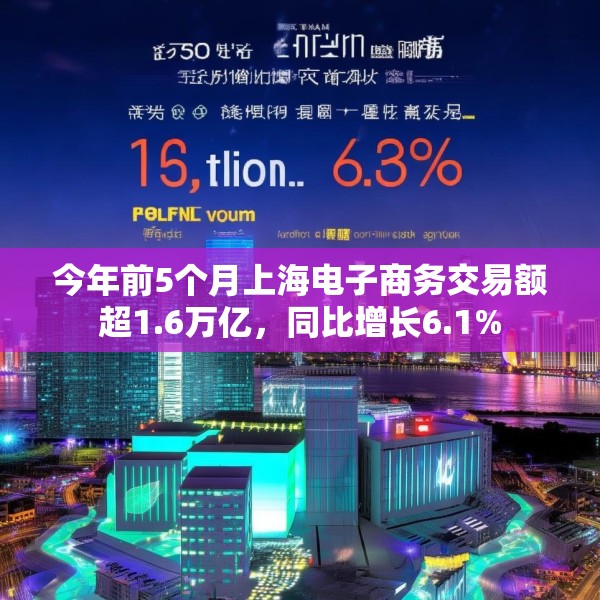 今年前5个月上海电子商务交易额超1.6万亿，同比增长6.1%