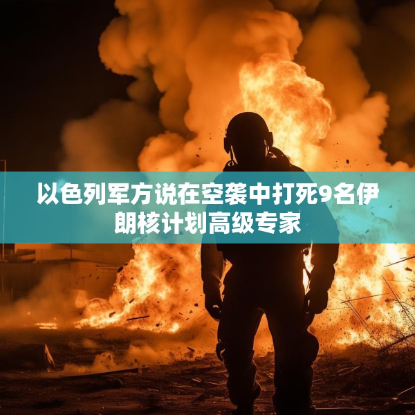 以色列军方说在空袭中打死9名伊朗核计划高级专家