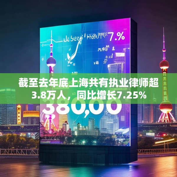 截至去年底上海共有执业律师超3.8万人，同比增长7.25%